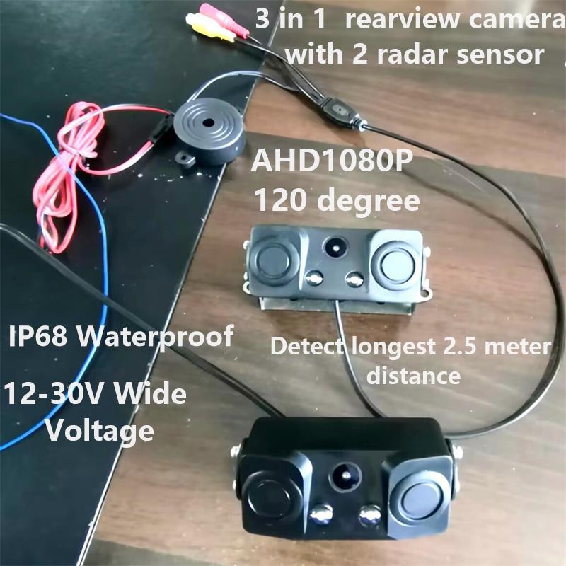 12-30V Backup Camera Sensor Combo with 2 Radar Sesnor